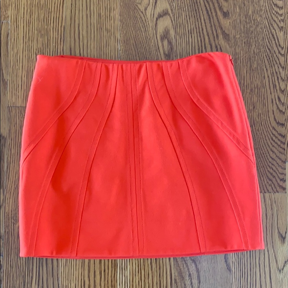 DVF red stretch mini skirt size 2